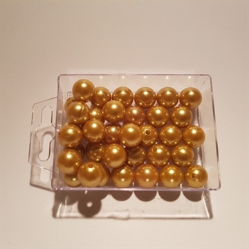 Perler 14 mm Guld